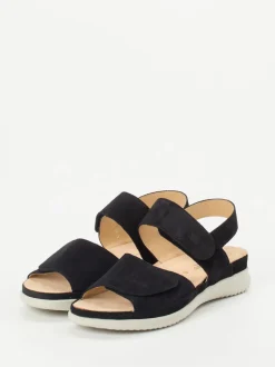 Hartjes – Komfortsandalen aus Veloursleder Schwarz