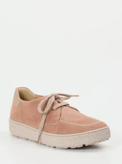 Hartjes – Komfort-Schnürschuhe aus Veloursleder rosa