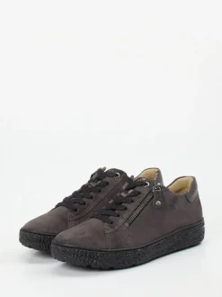 Hartjes – Komfort-Sneaker aus Veloursleder anthrazit