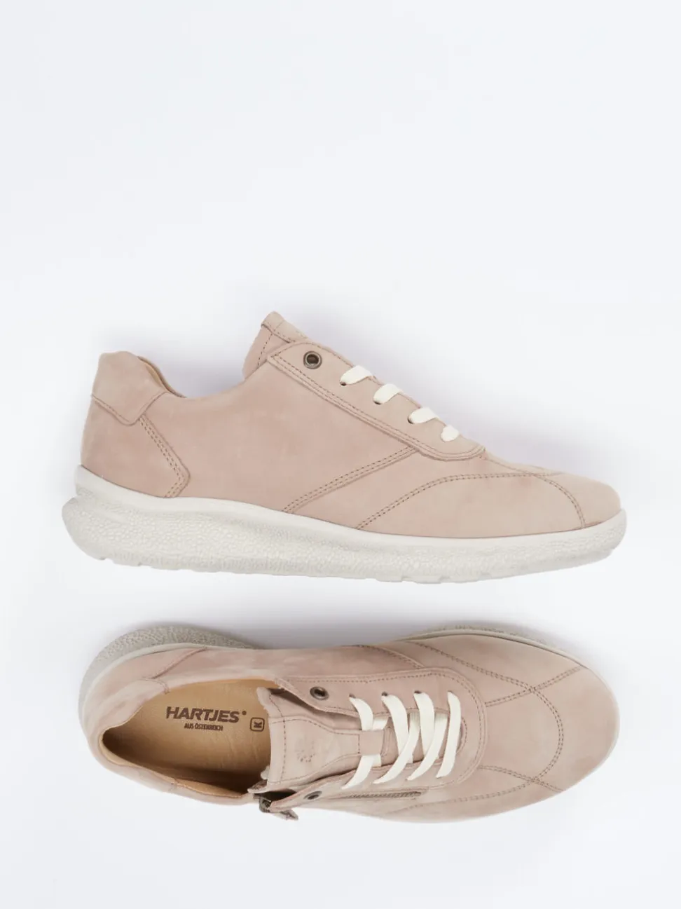 Hartjes – Komfort-Sneaker aus Nubukleder beige