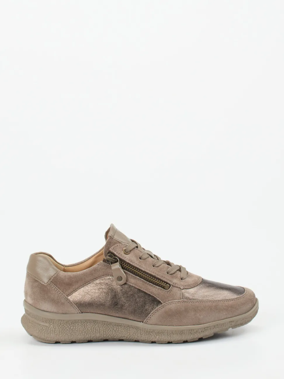 Hartjes – Komfortsneaker aus Veloursleder Taupe