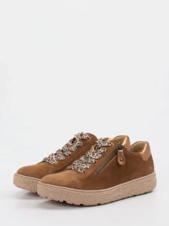 Hartjes – Komfort-Sneaker aus Veloursleder cognac