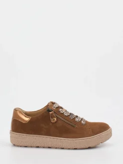 Hartjes – Komfort-Sneaker aus Veloursleder cognac