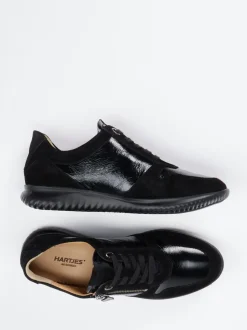 Hartjes – Komfort-Sneaker aus Lackleder schwarz