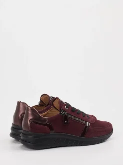 Hartjes – Komfort-Sneaker aus Veloursleder bordeaux