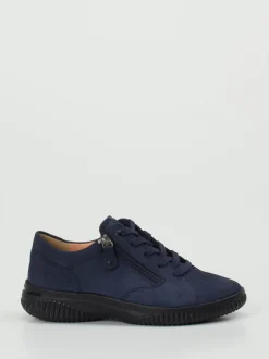 Hartjes – Komfort-Sneaker aus Nubukleder marineblau