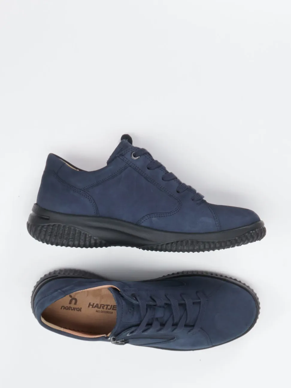Hartjes – Komfort-Sneaker aus Nubukleder marineblau