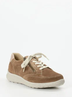 Hartjes – Komfort-Sneaker aus Veloursleder mittelbraun