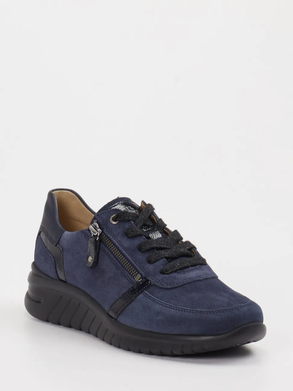 Hartjes – Komfort-Sneaker aus Veloursleder dunkelblau