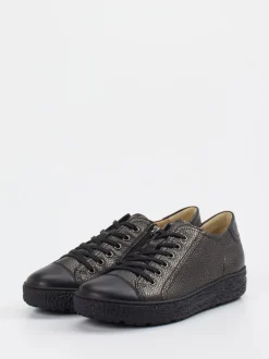 Hartjes – Komfort-Sneaker aus geprägtem Leder grau