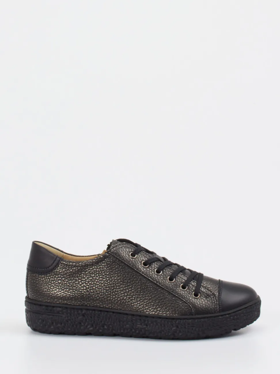 Hartjes – Komfort-Sneaker aus geprägtem Leder grau
