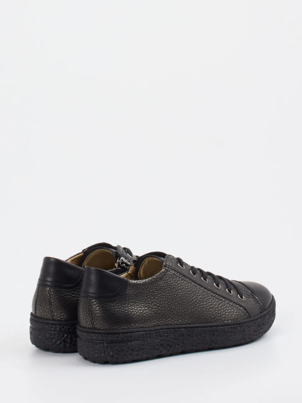 Hartjes – Komfort-Sneaker aus geprägtem Leder grau