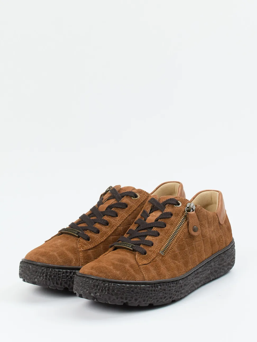 Hartjes – Komfort-Sneaker aus Veloursleder cognac