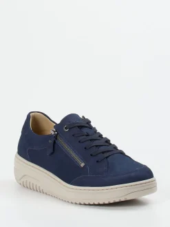 Hartjes – Komfort-Sneaker aus Nubukleder Marineblau