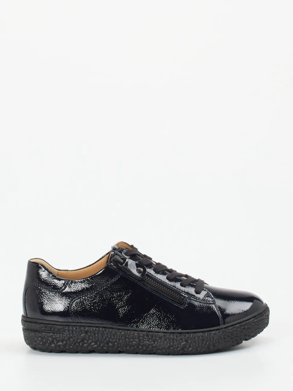Hartjes – Komfort-Sneaker aus Lackleder Blau glänzend