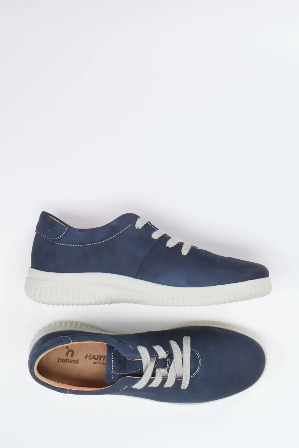 Hartjes – Komfort-Sneaker aus Nubukleder Marineblau