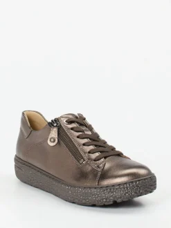 Hartjes – Komfort-Sneaker aus Metallicleder bronzefarben