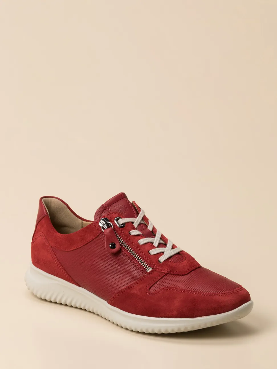 Hartjes – Komfort-Sneaker aus Veloursleder rot