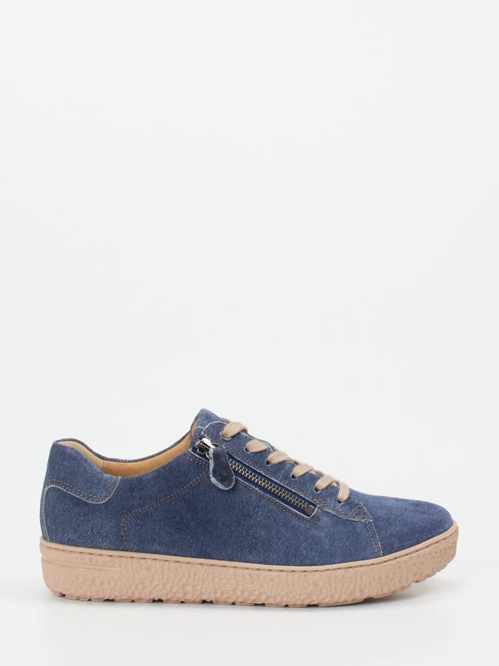 Hartjes – Komfort-Sneaker aus Veloursleder jeansblau