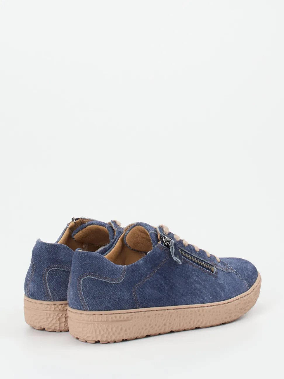 Hartjes – Komfort-Sneaker aus Veloursleder jeansblau