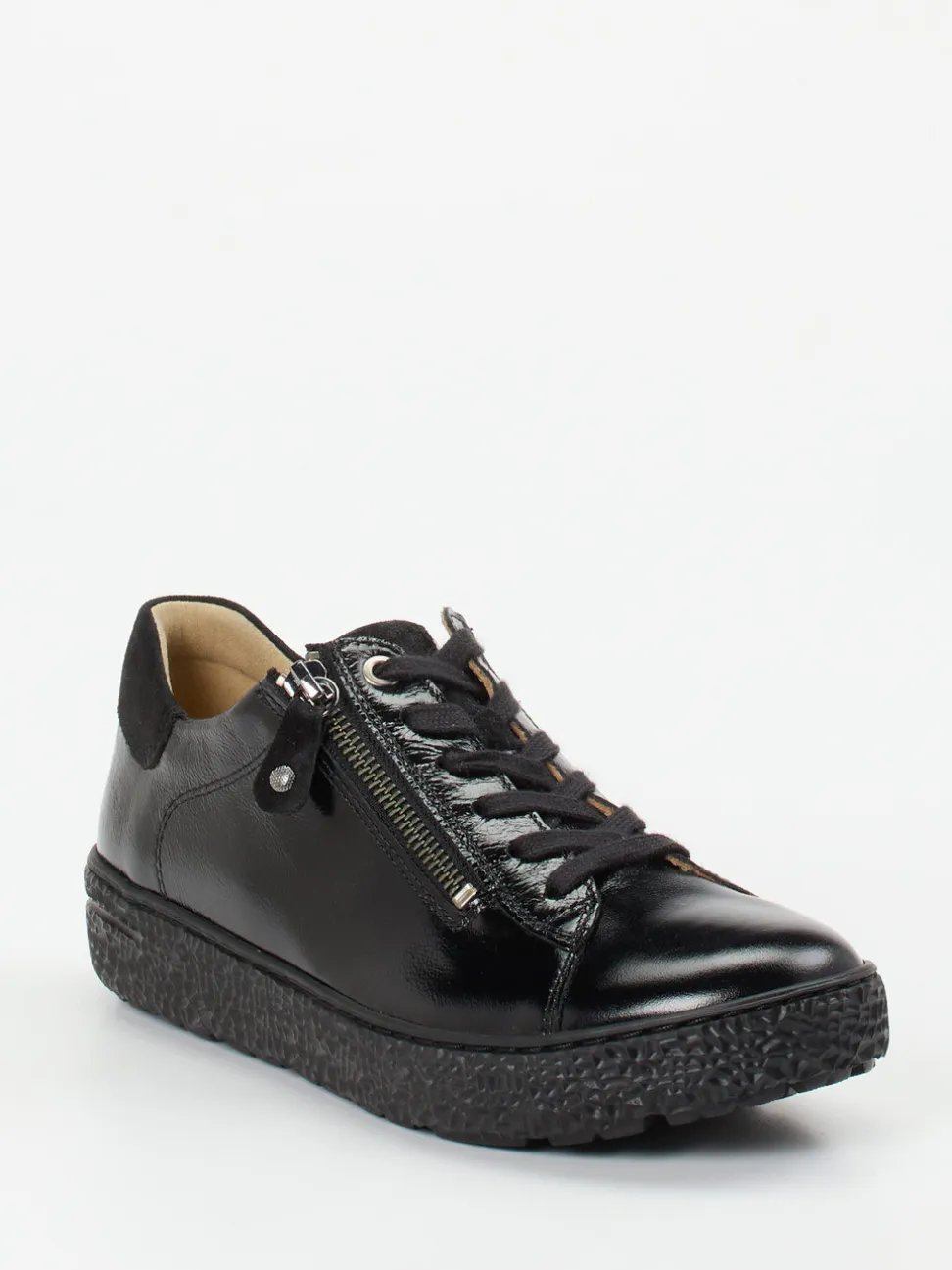 Hartjes – Komfort-Sneaker aus Lackleder Schwarz