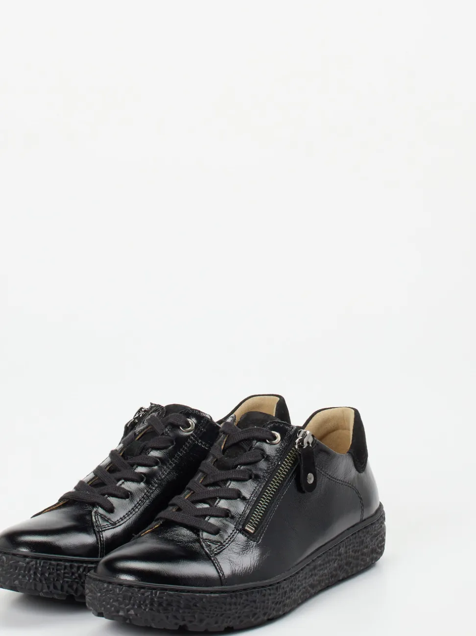 Hartjes – Komfort-Sneaker aus Lackleder Schwarz