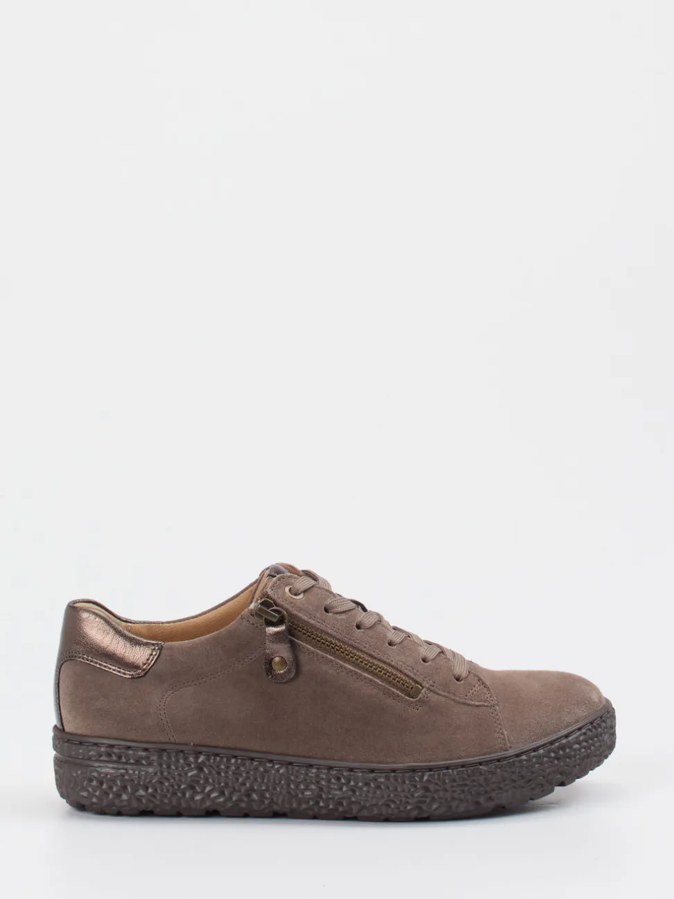 Hartjes – Komfort-Sneaker aus Veloursleder taupe