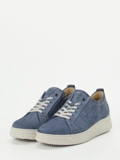 Hartjes – Komfort-Sneaker aus Nubukleder blau