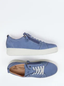 Hartjes – Komfort-Sneaker aus Nubukleder blau