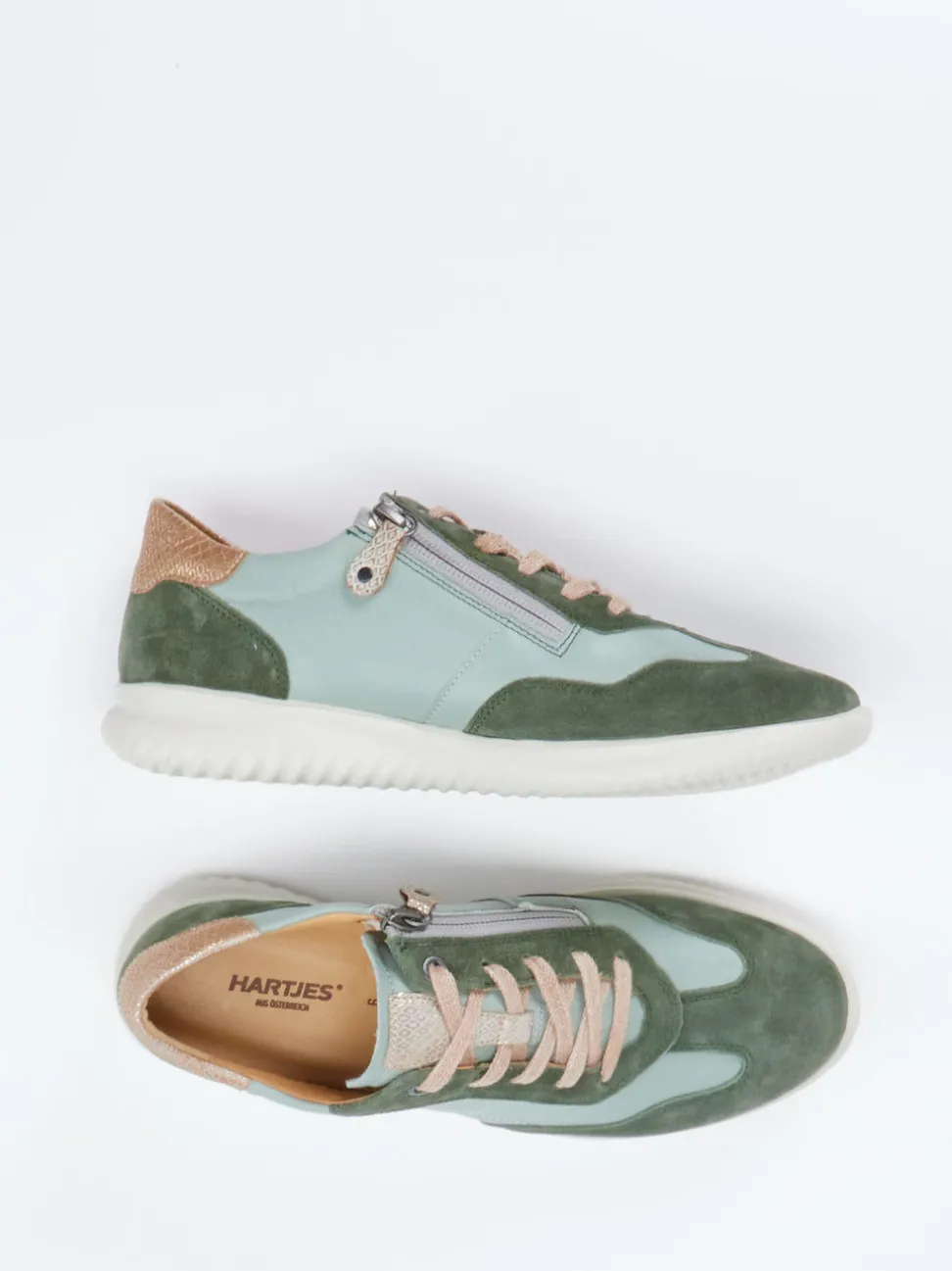 Hartjes – Komfort-Sneaker aus Kalbleder in Grün