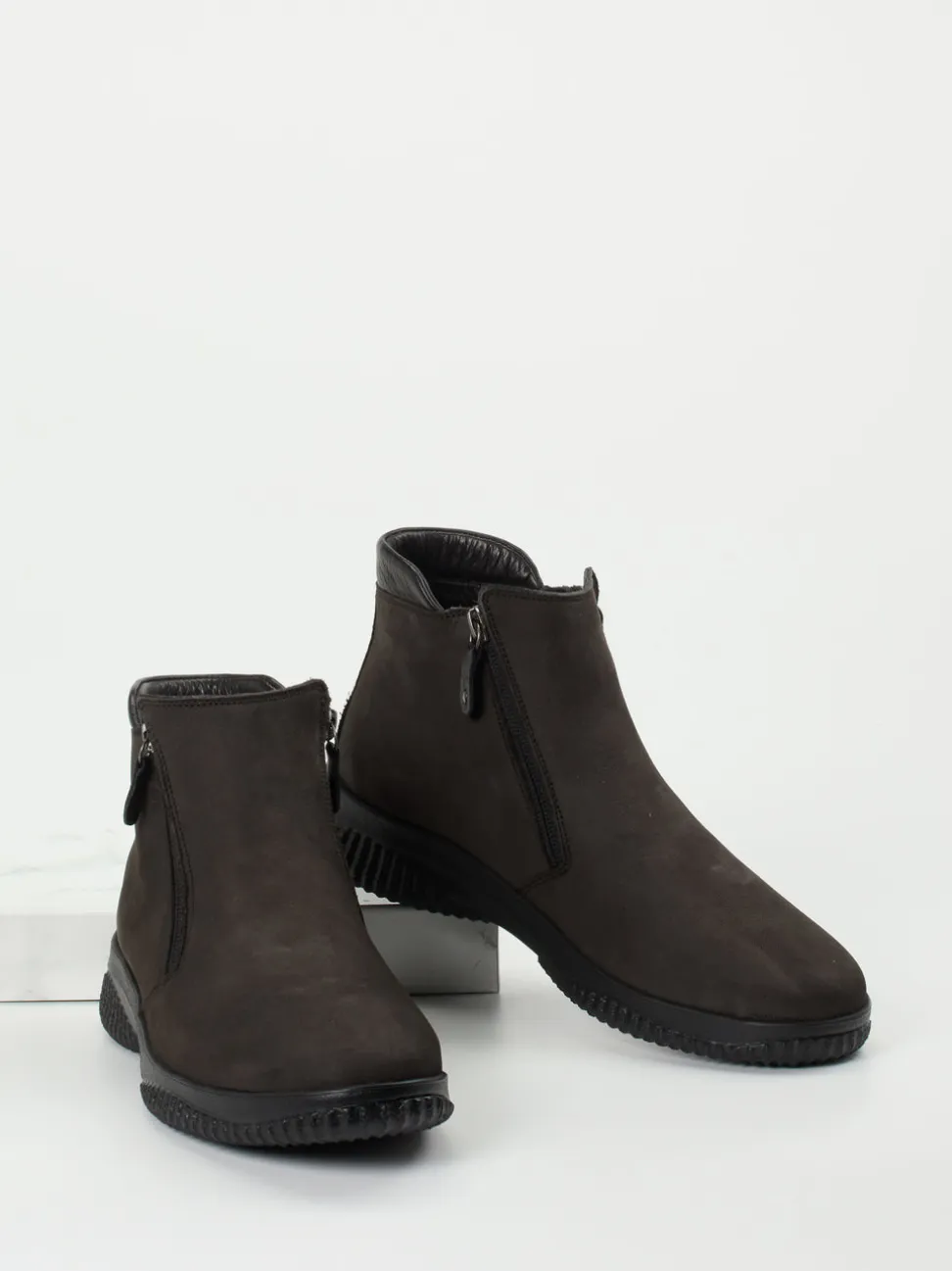 Hartjes – Komfort-Stiefelette aus Nubukleder dunkelbraun