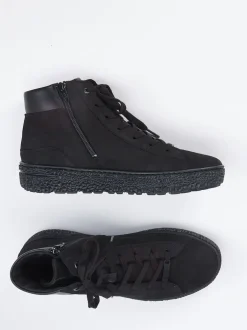 Hartjes – Schnürboots aus Nubukleder schwarz