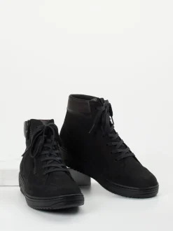 Hartjes – Schnürboots aus Nubukleder Schwarz