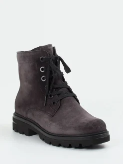 Hartjes – Schnürboots aus Veloursleder in Grau