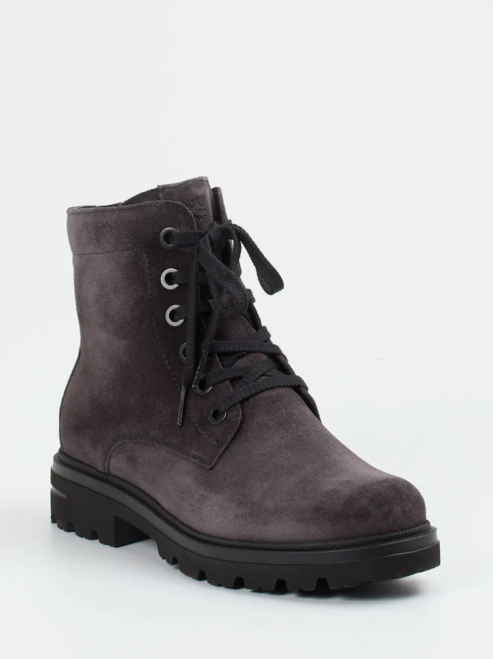 Hartjes – Schnürboots aus Veloursleder in Grau