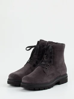 Hartjes – Schnürboots aus Veloursleder in Grau