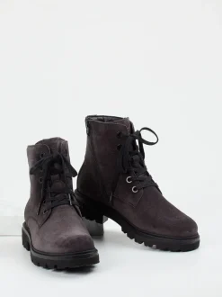 Hartjes – Schnürboots aus Veloursleder in Grau