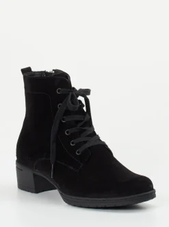 Hartjes – Schnür-Boots aus Veloursleder schwarz