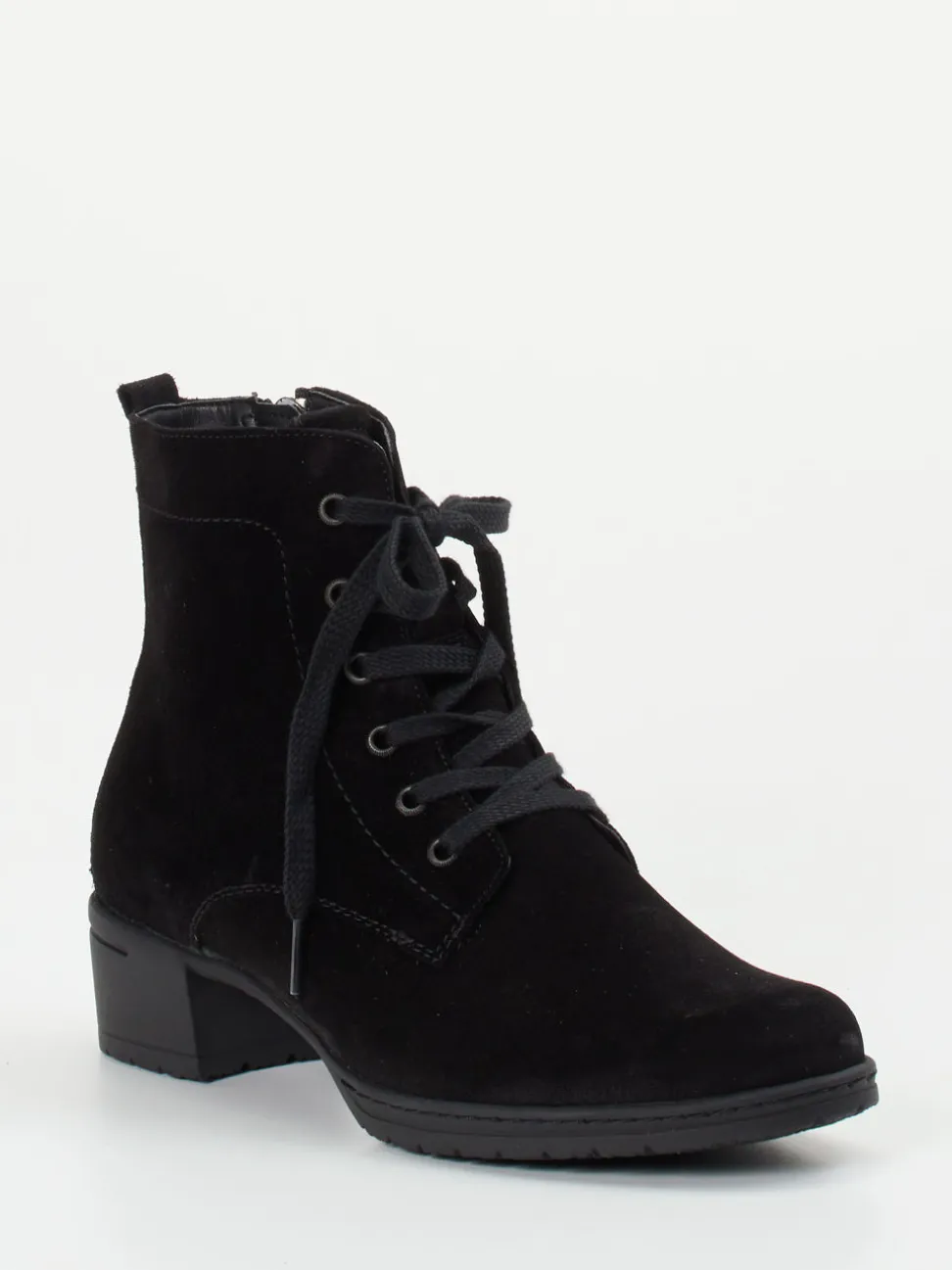 Hartjes – Schnür-Boots aus Veloursleder schwarz