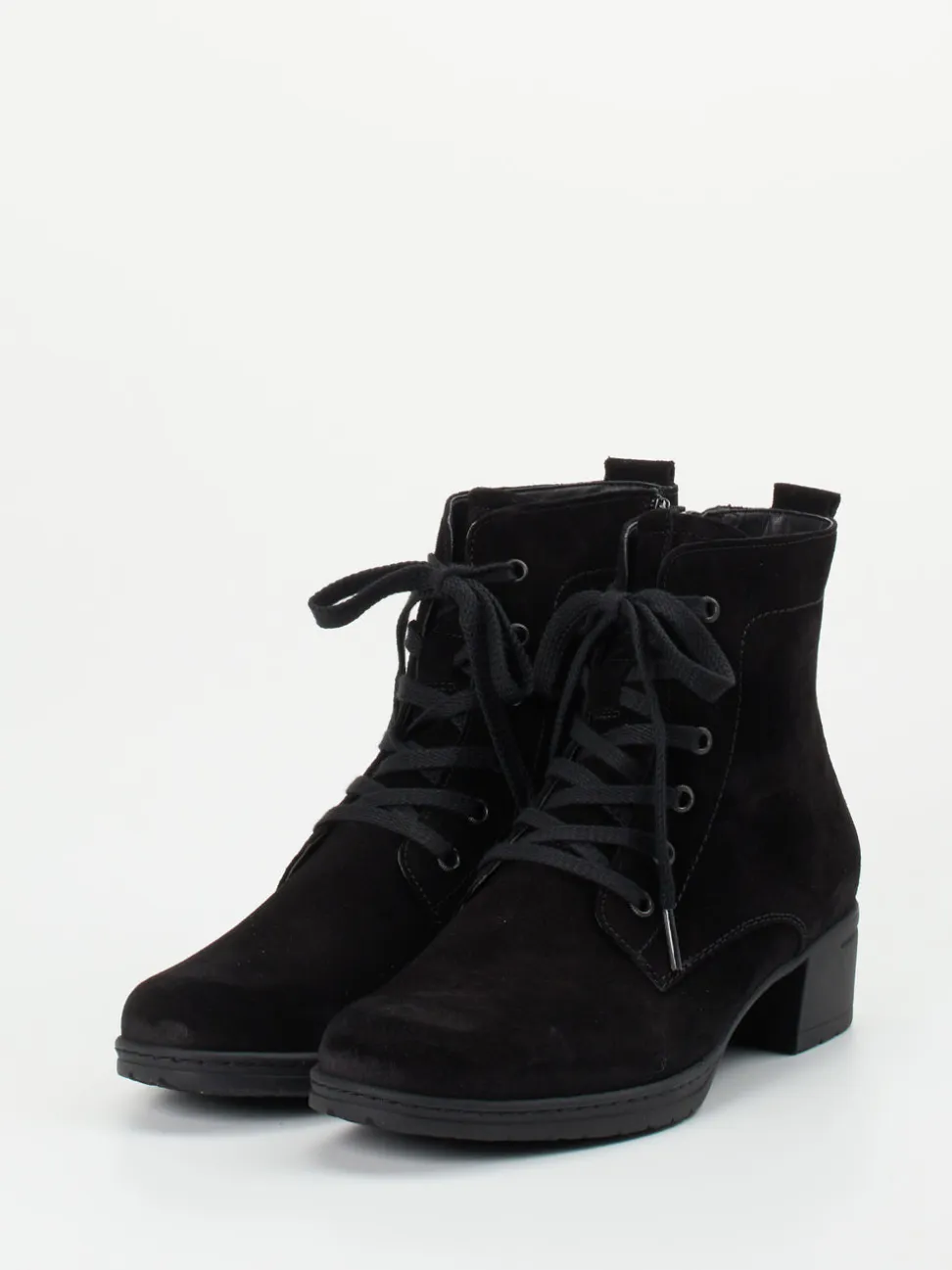Hartjes – Schnür-Boots aus Veloursleder schwarz