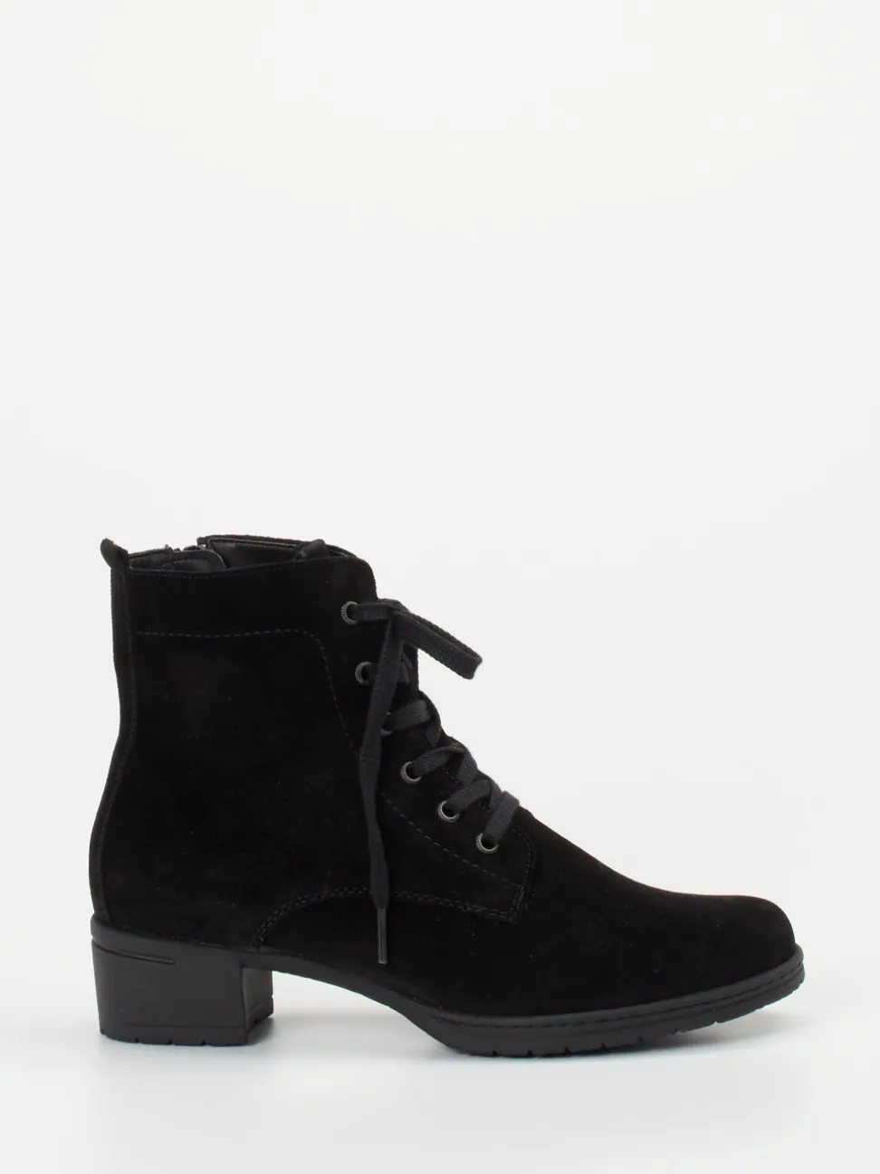 Hartjes – Schnür-Boots aus Veloursleder schwarz