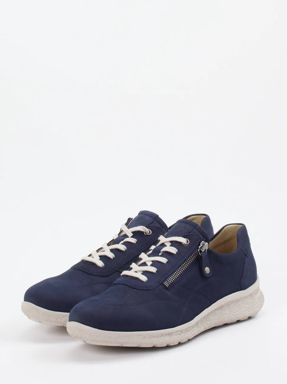 Hartjes – Schnürschuh aus Nubukleder marineblau