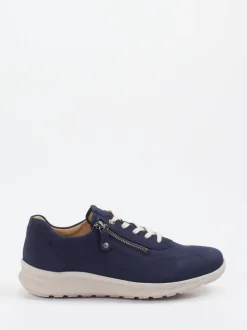Hartjes – Schnürschuh aus Nubukleder marineblau