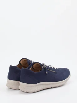 Hartjes – Schnürschuh aus Nubukleder marineblau