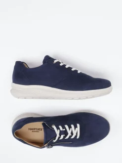 Hartjes – Schnürschuh aus Nubukleder marineblau