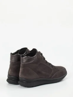 Hartjes – Schnürstiefelette aus Veloursleder grau