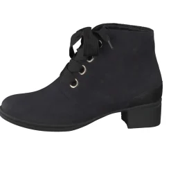 Hartjes – Schnürstiefeletten aus Nubukleder Dunkelblau