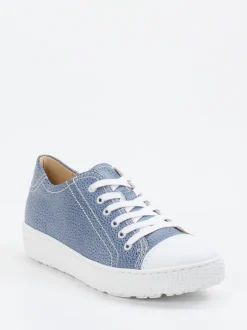 Hartjes – Sneaker aus geprägtem Leder jeansblau