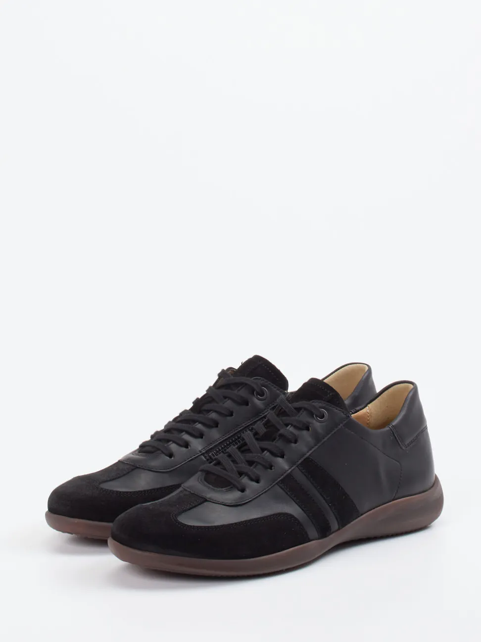 Hartjes – Sneaker aus Glatt- und Veloursleder Schwarz