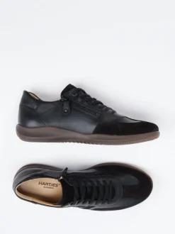 Hartjes – Sneaker aus Glatt- und Veloursleder Schwarz